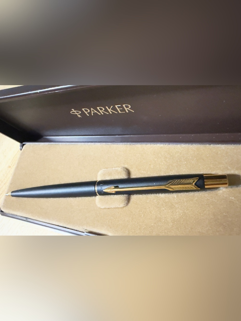 1983 Parker Matte Black Fountain Pen with Gold Arrow Clip
